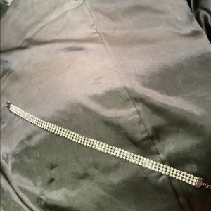 Rhinestone choker necklace